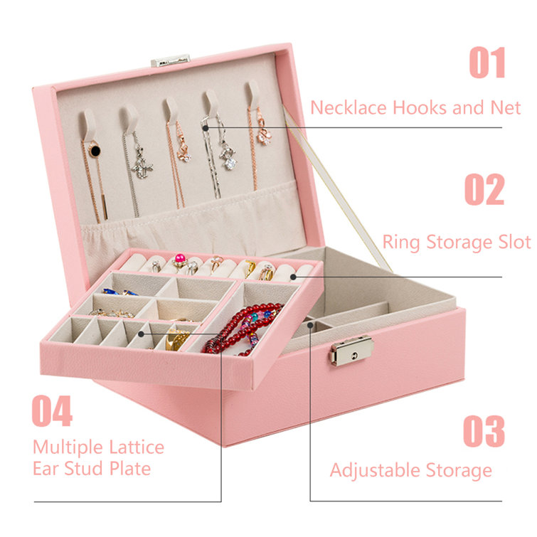 Ebern Designs Jewelry Box + Locking Wayfair